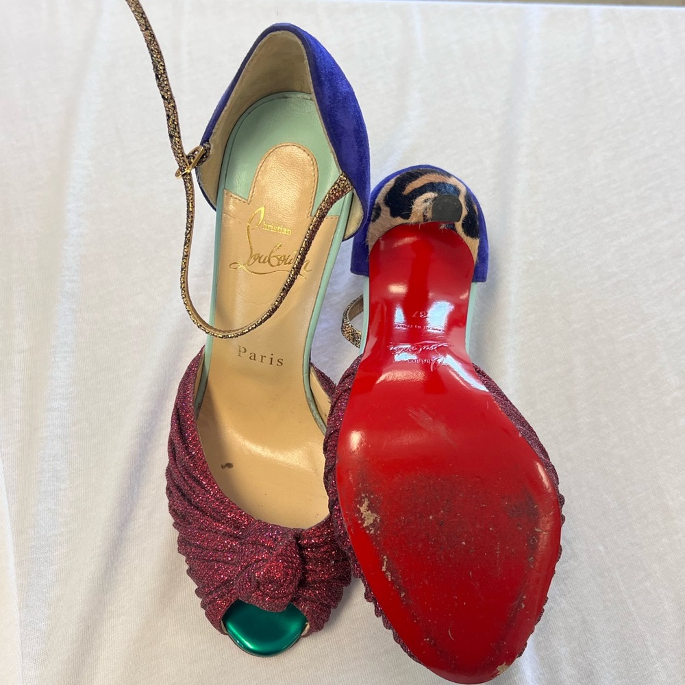 Christian Louboutin Marchavekel multi colored high heels size 37